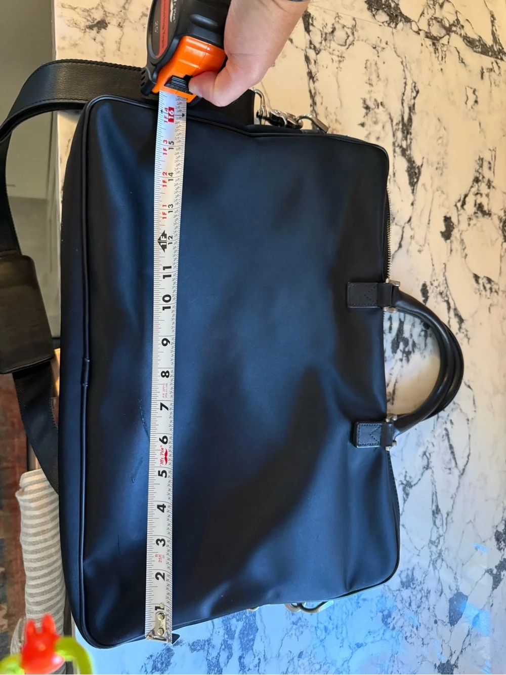 Y2K Burberry Black Nylon & Leather Laptop Briefcase